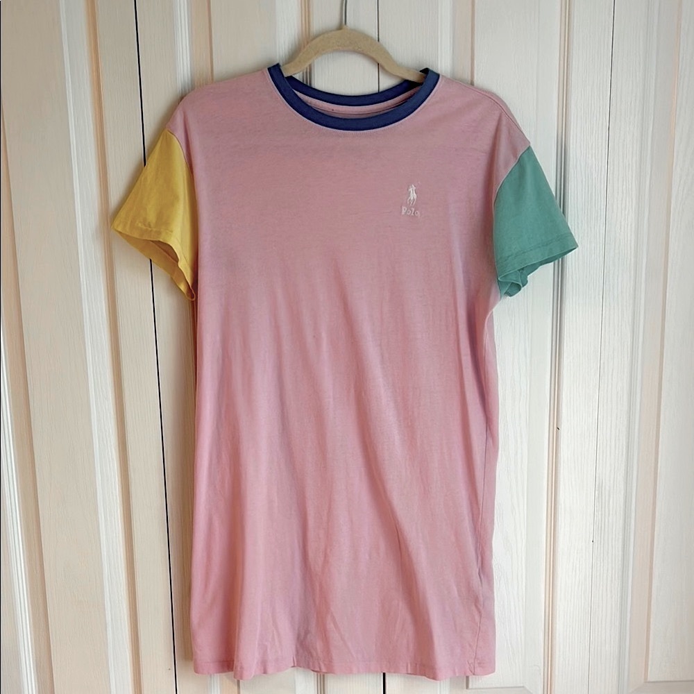 Polo Ralph Lauren Tee Shirt Mini Dress. Size XS   Pink